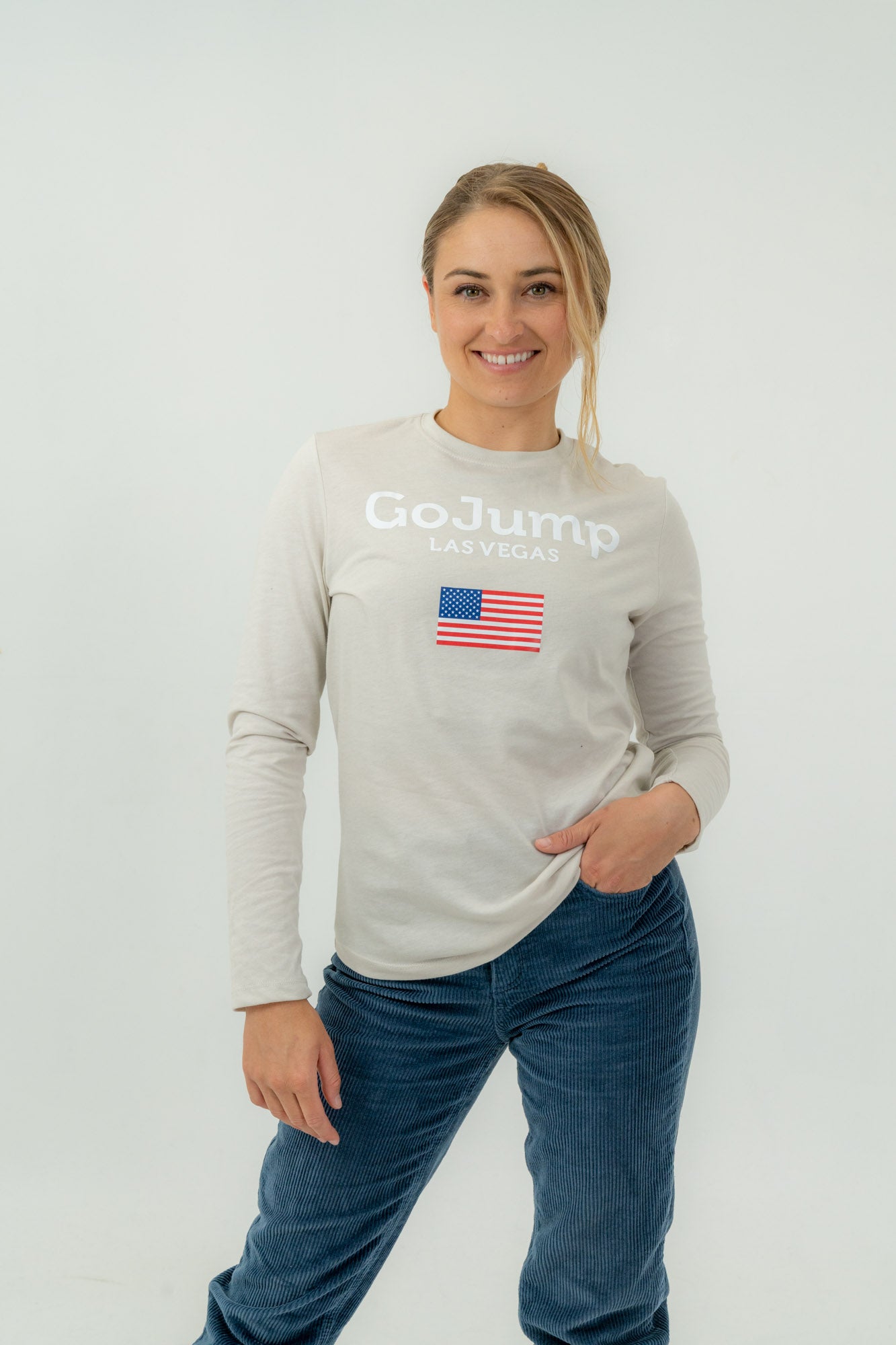 American Flag Las Vegas L/S Tee - Women