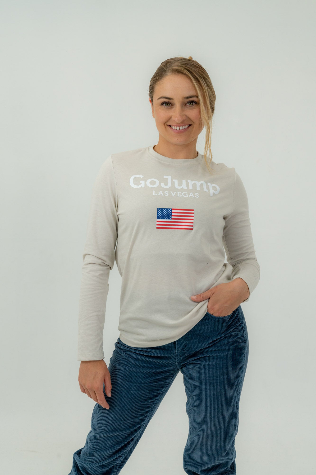 American Flag Las Vegas L/S Tee - Women